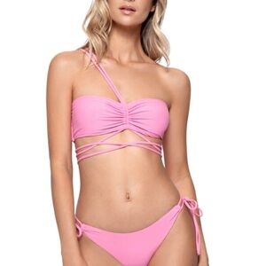 PQ Swim Aura Sky Strappy Bikini Top